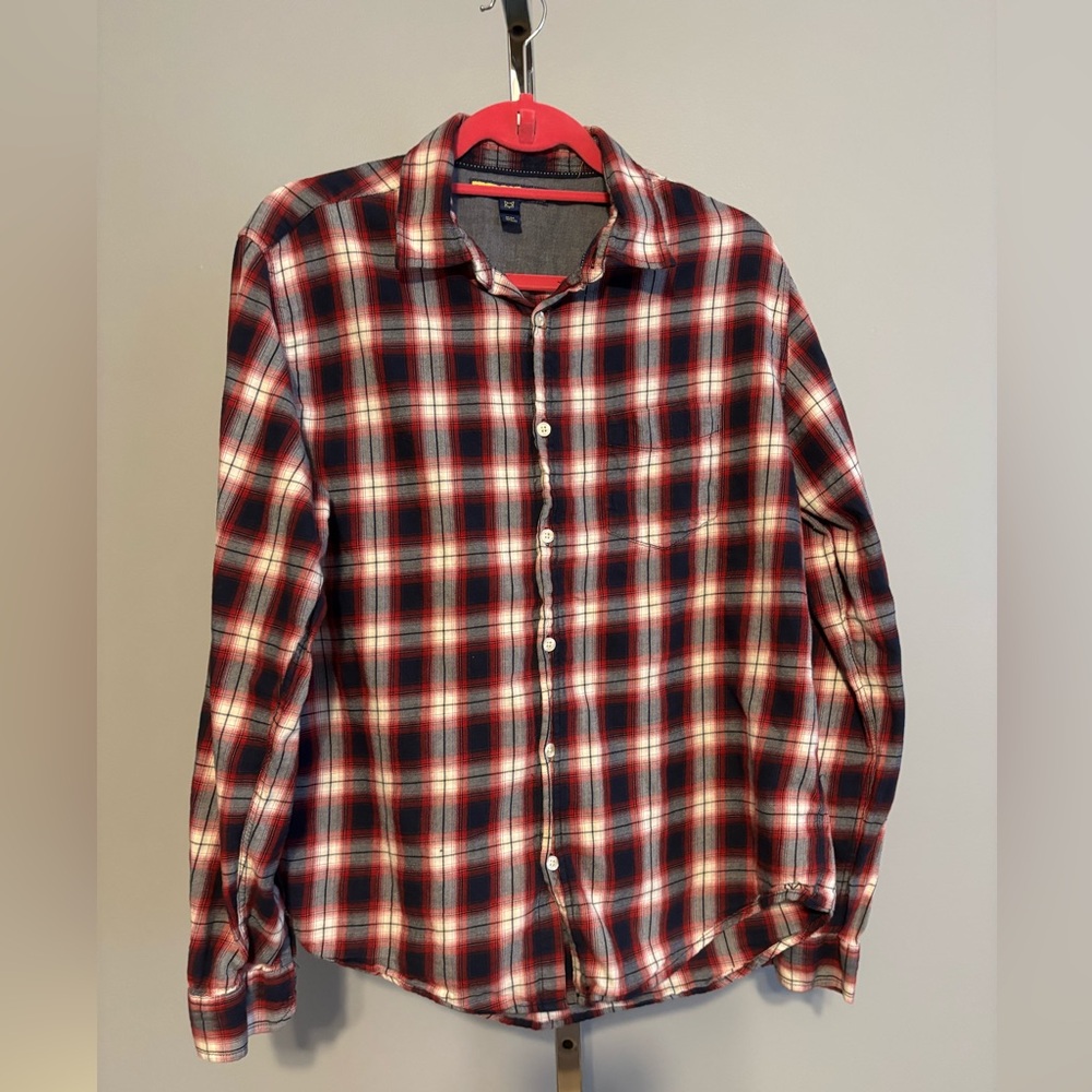 Prince & Fox Men's Plaid Long‎ Sleeve Button down size medium shirt